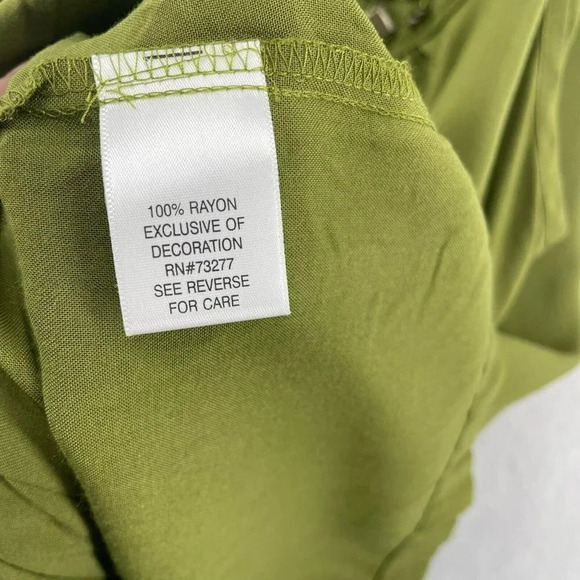 APT.9 Tank Top Women Sz L Green Pullover Studded Beads Shirred Halter Neck Boho - Picture 10 of 11